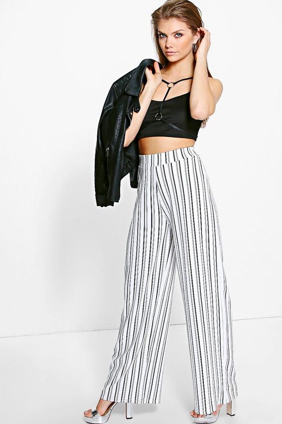 Tall Skye Stripe Wide Leg Trousers